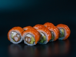 Филадельфия с темпурной креветкой Филадельфия с темпурной креветкой